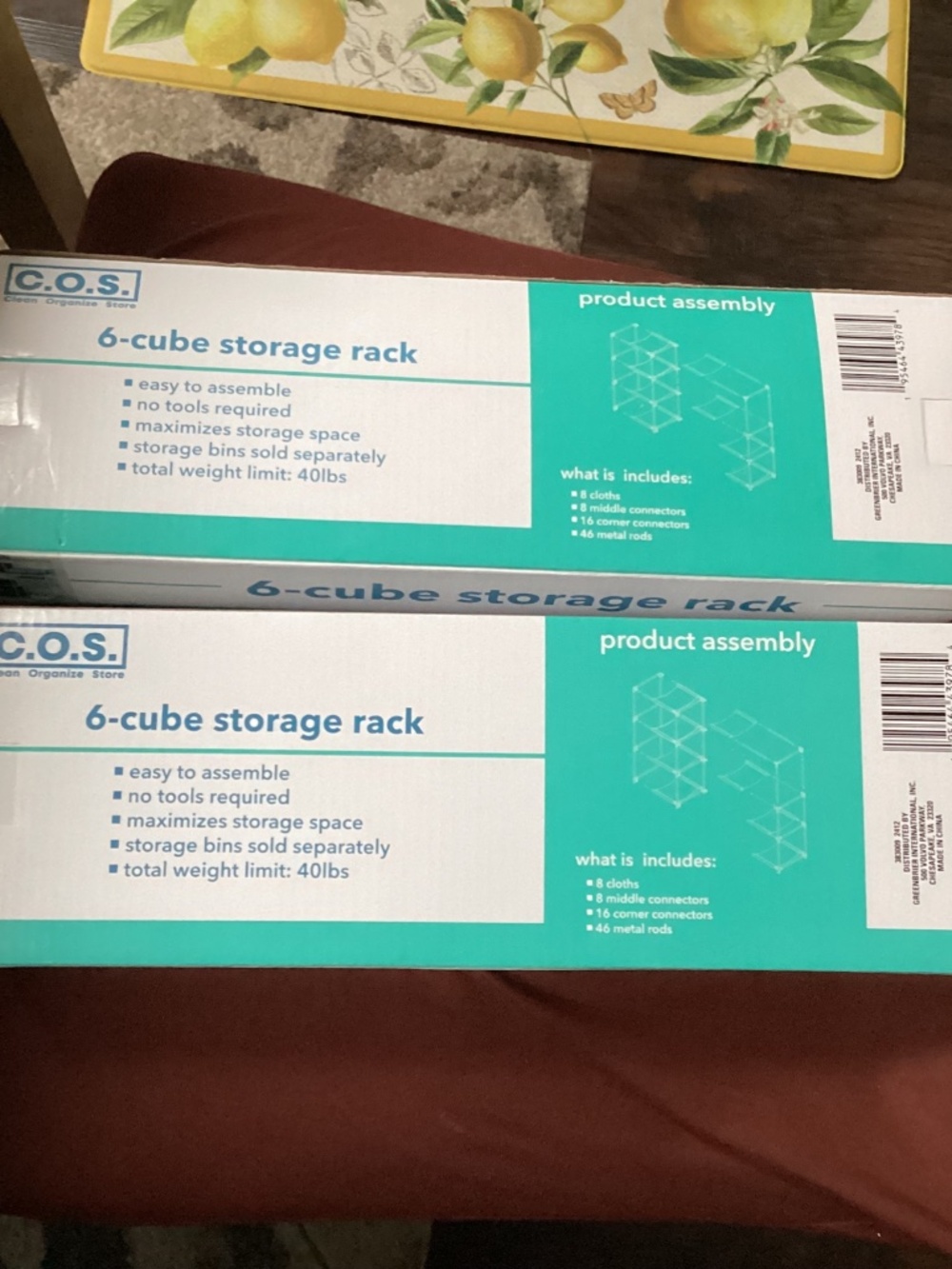 C.O.S. 6-Cube Storage Rack - Set of 2 New in box - Picture 4 of 8